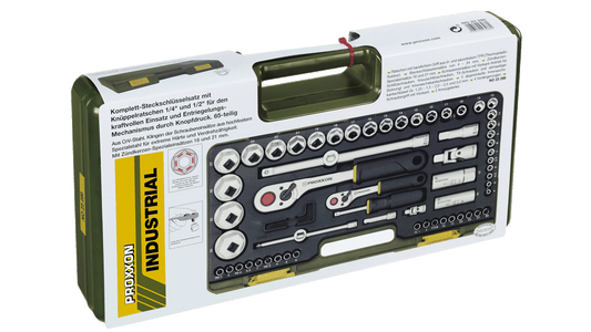 PROXXON 65-kos GARNITURA NASADNIH KLJUČEV 1/4, 1/2